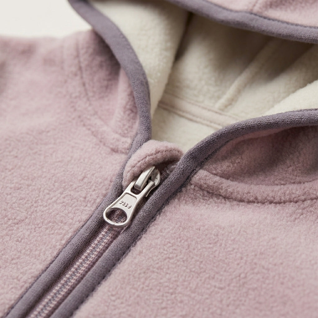 Cotton Fleece Hooded Baby Jumpsuit