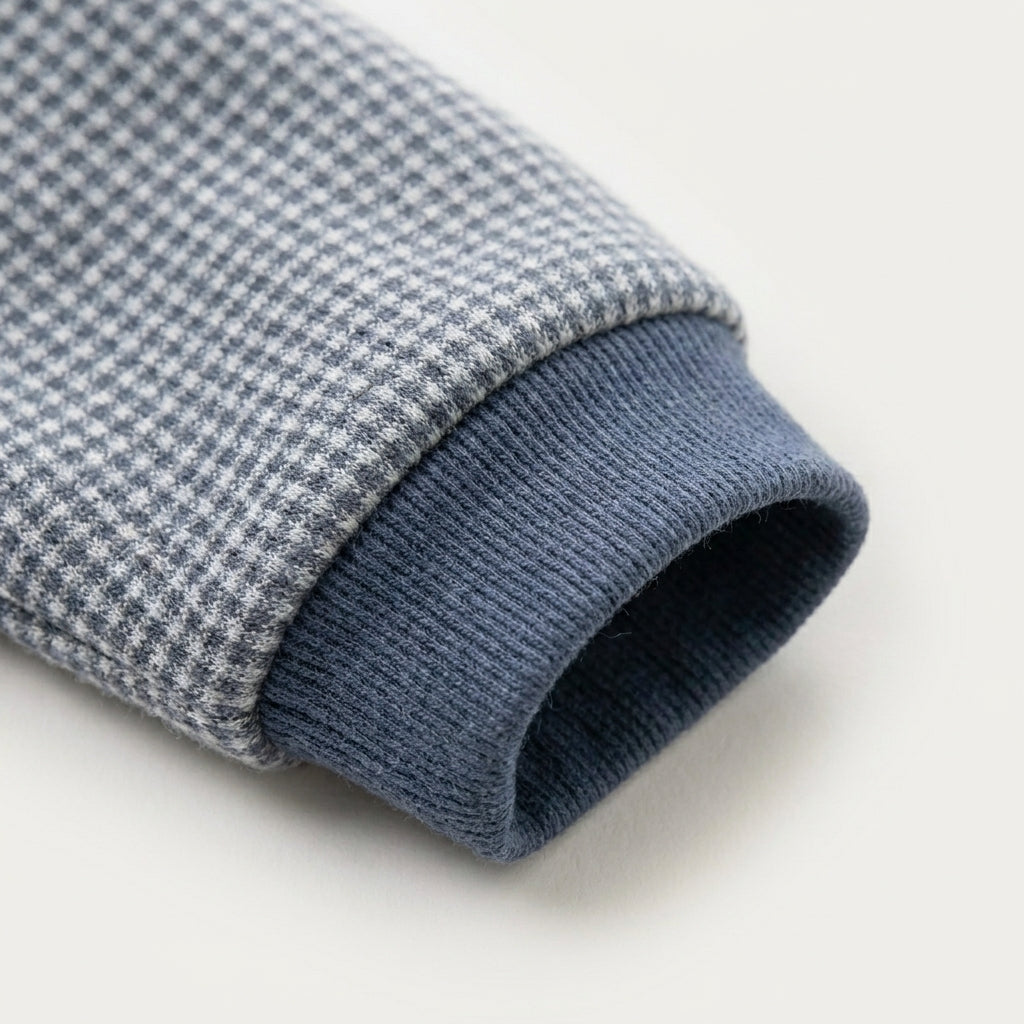 Blue Plaid Shirt and Pants Set