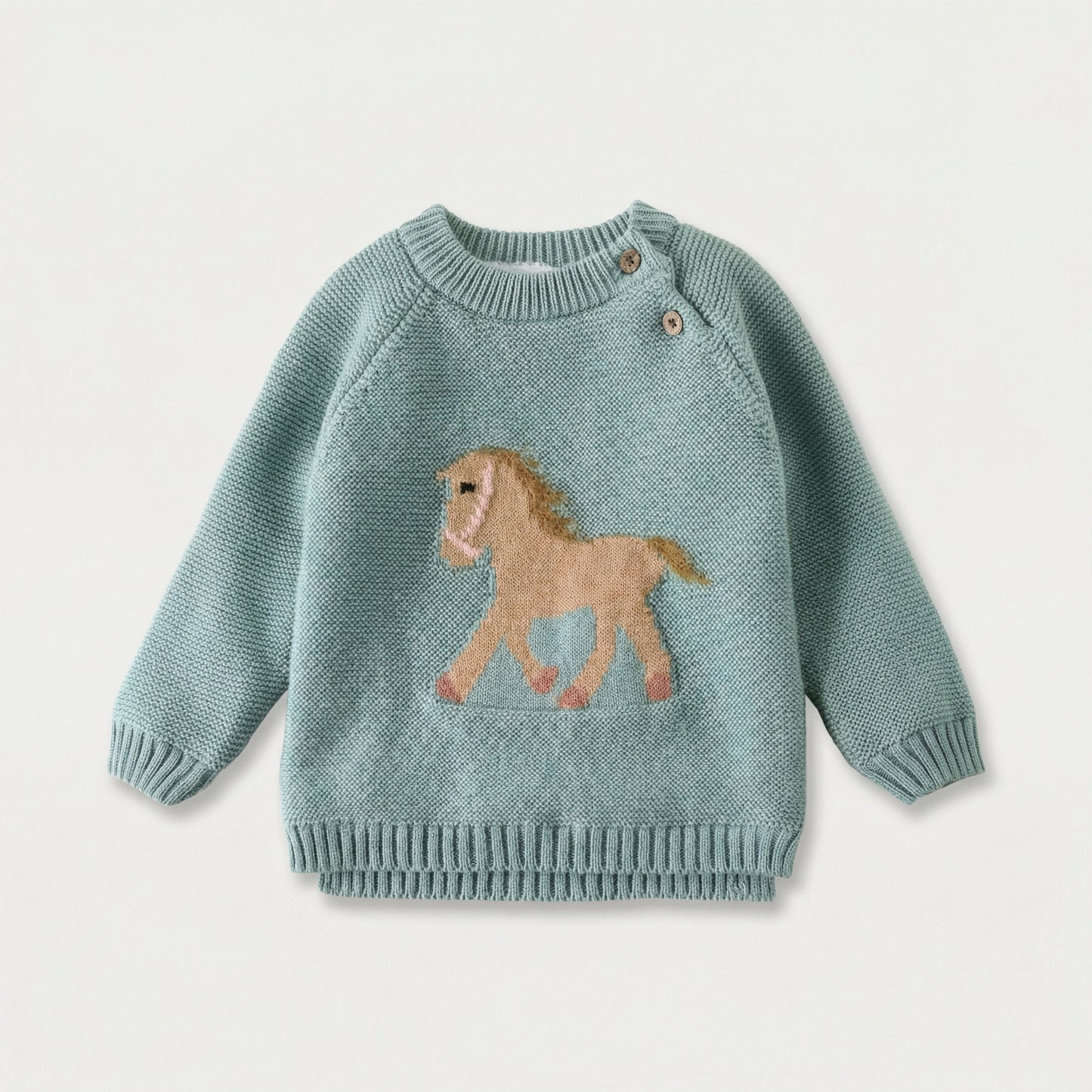 Horse Knit Cotton Sweater