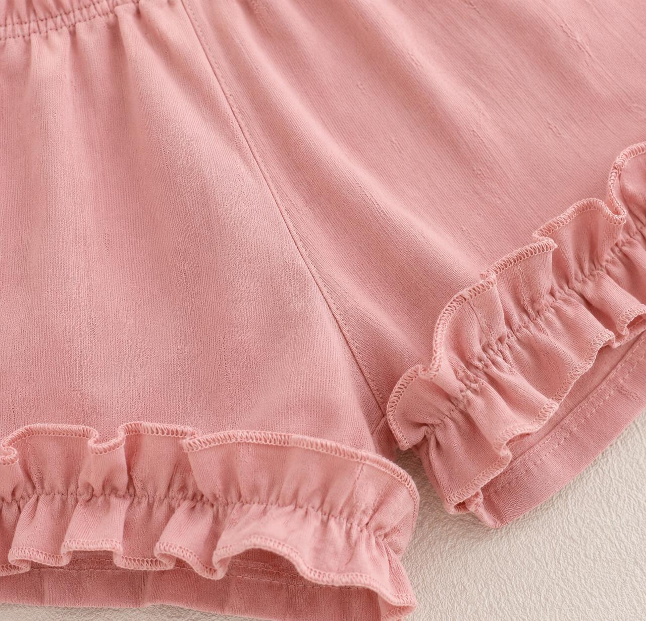 Rose Flutter Shorts Set