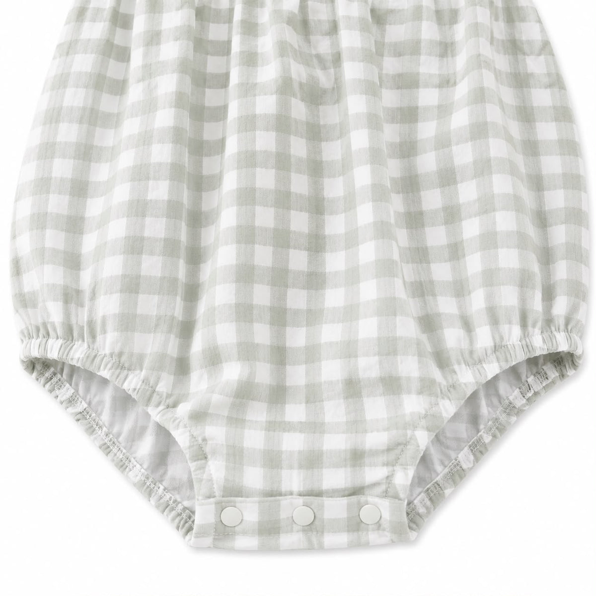Gingham baby romper