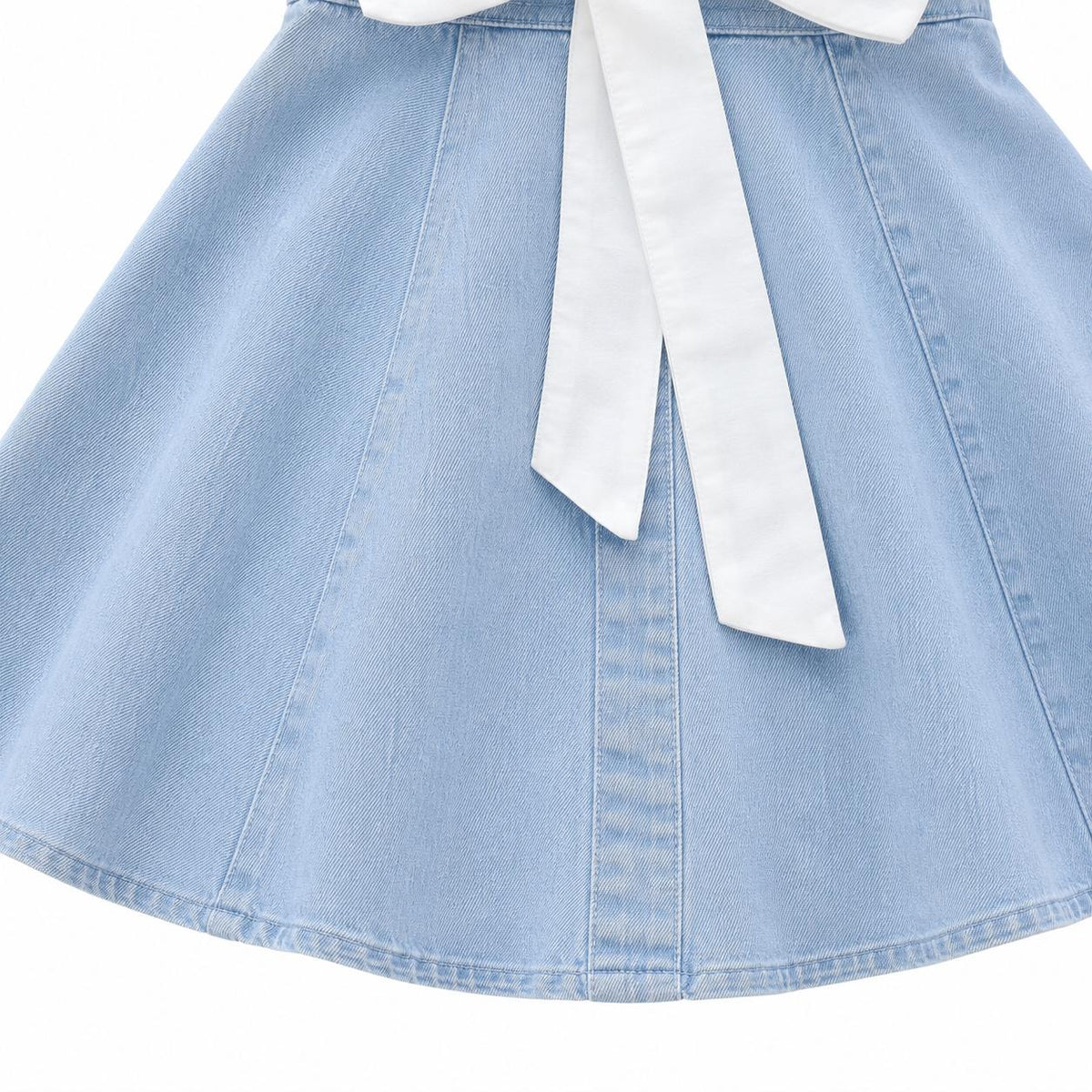Blue Pinafore Bow Dress