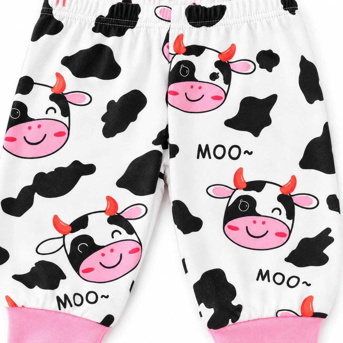 Cow Print Kids Sleepwear Set