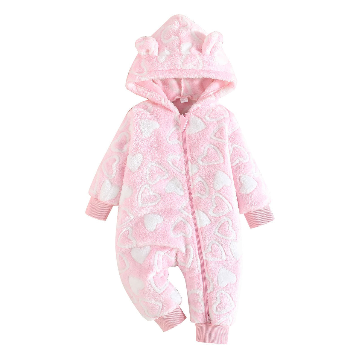 Plush Heart Baby Romper