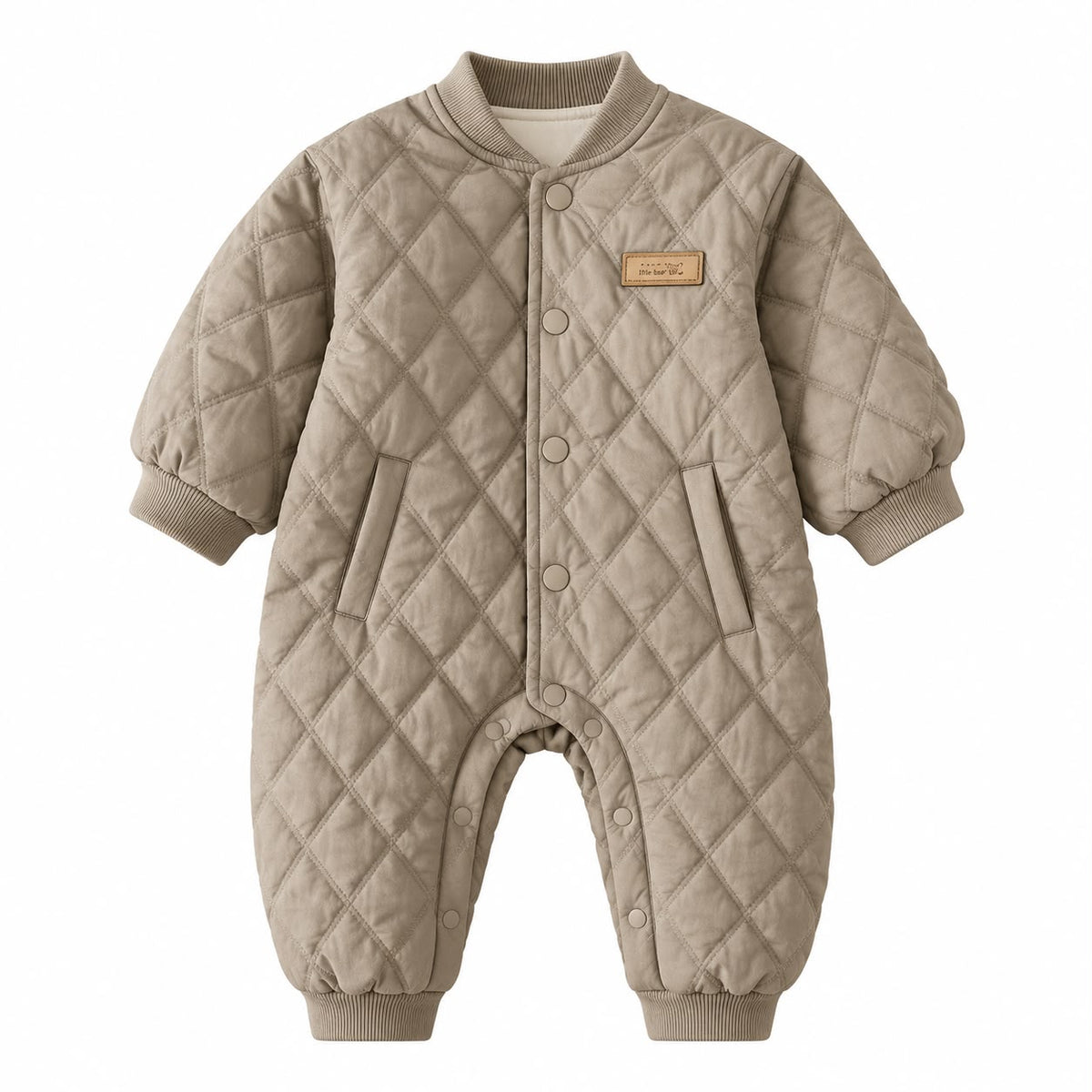 Quilted Long Sleeve Baby Romper