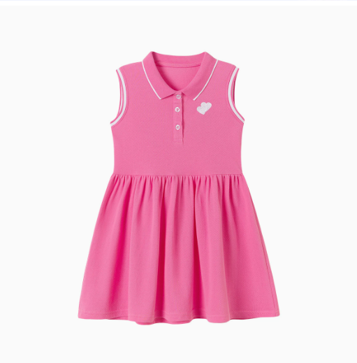 Heart Print Polo Dress