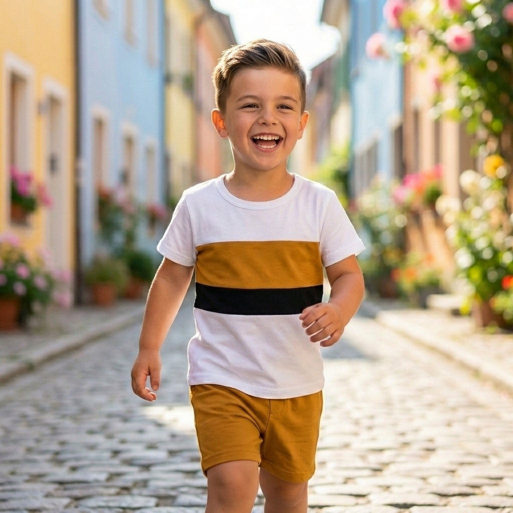 Kids Summer T Shirt and Shorts Set