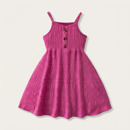 Button Strap Summer Dress