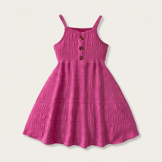 Button Strap Summer Dress