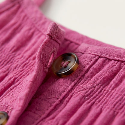 Button Strap Summer Dress