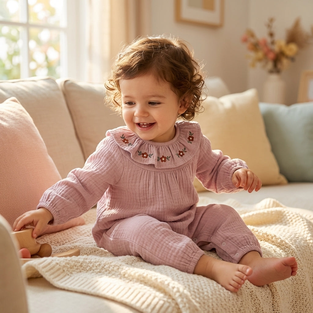 Baby Floral Collar Romper