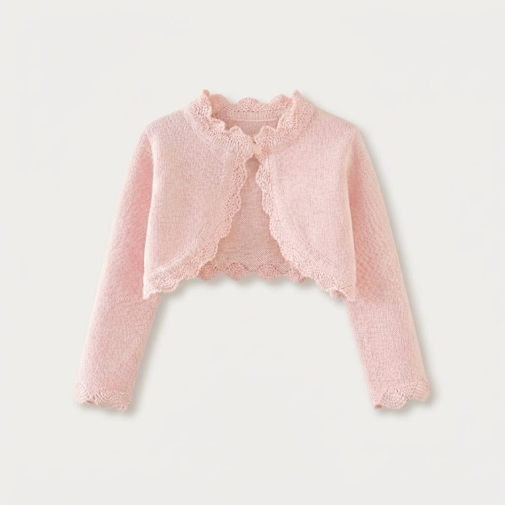 Girls Cropped Knit Cardigan