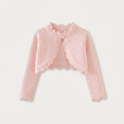 Girls Cropped Knit Cardigan