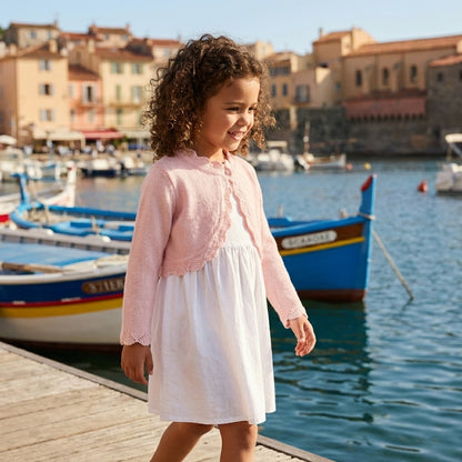 Girls Cropped Knit Cardigan