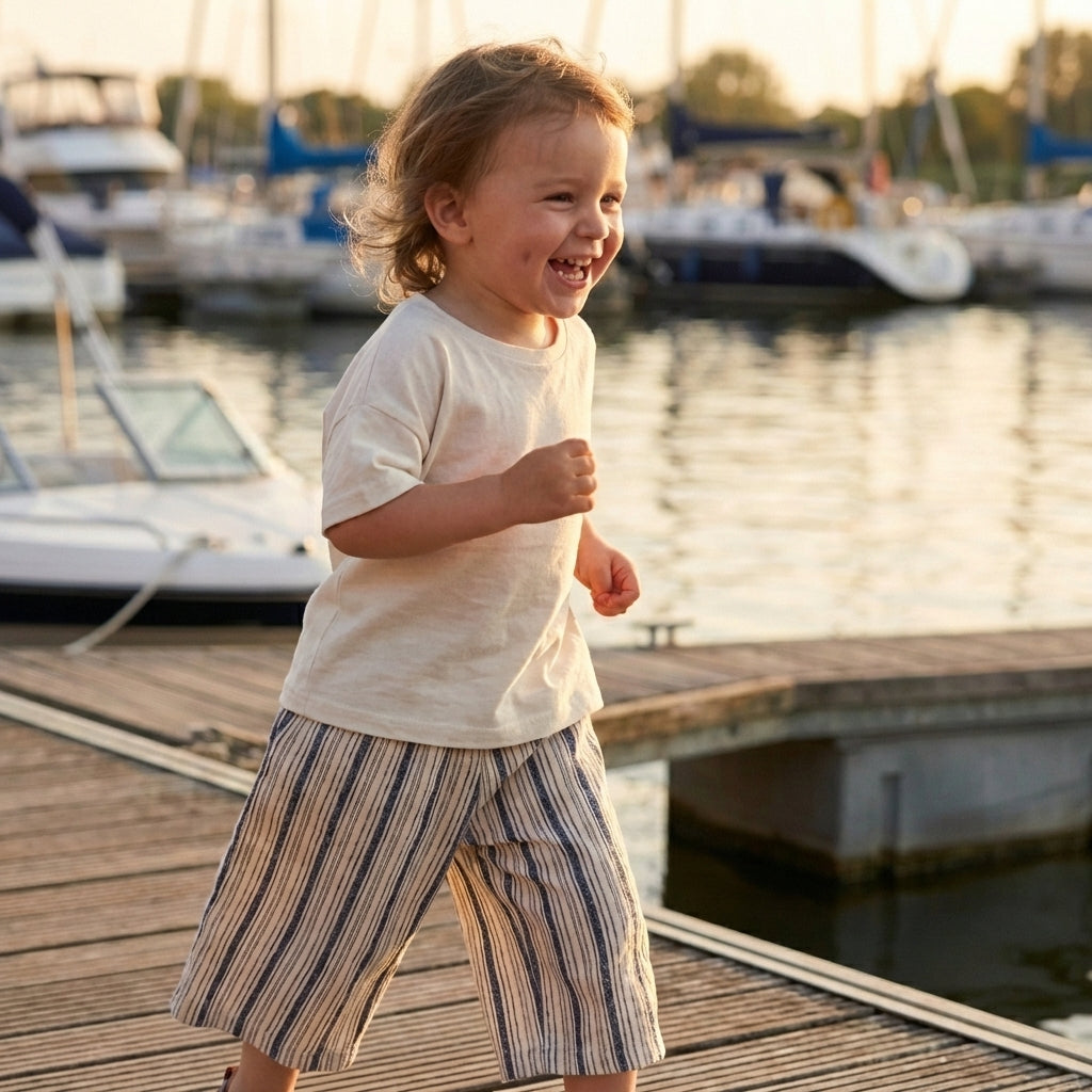 Striped Toddler Wide Leg Pants