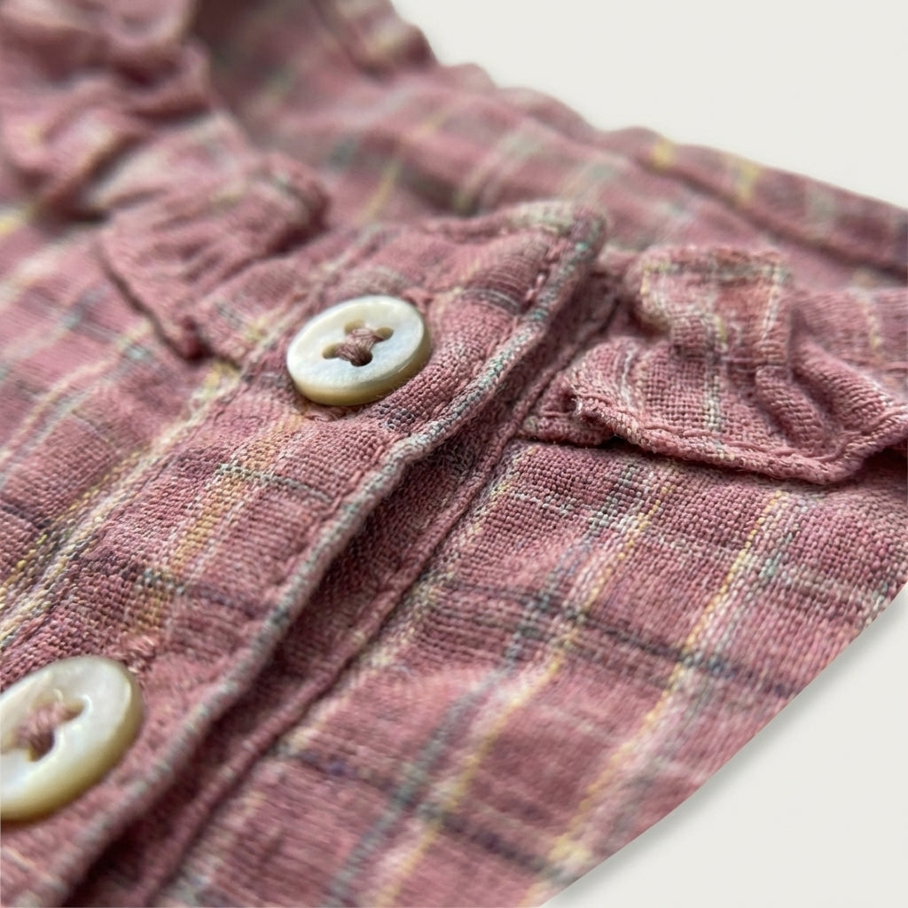 Plaid Ruffle Top and Pants Set