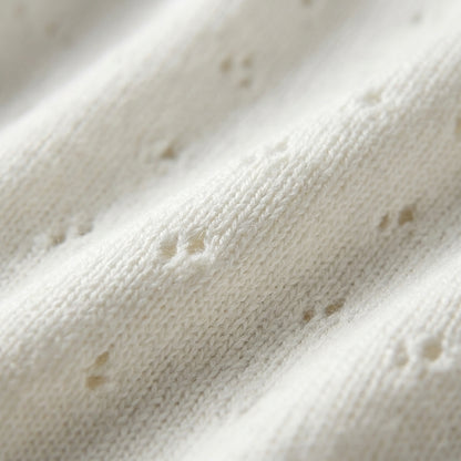 Pointelle Knit Button Cardigan