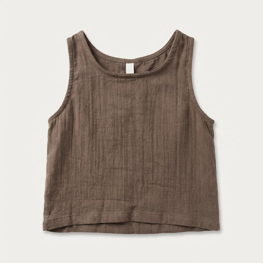 Linen Sleeveless Tank Top