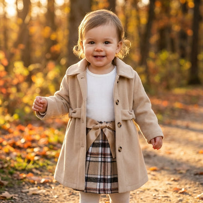 Baby Girl Coat and Dress Set