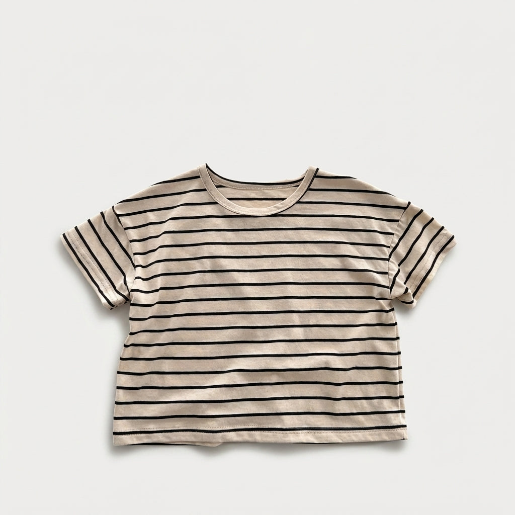 Cotton Stripe Short Sleeve Tee