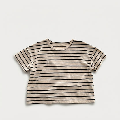 Cotton Stripe Short Sleeve Tee