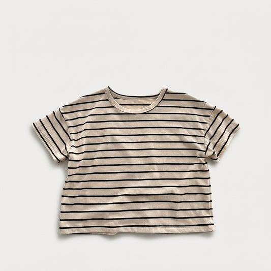 Cotton Stripe Short Sleeve Tee