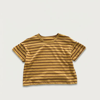 Cotton Stripe Short Sleeve Tee