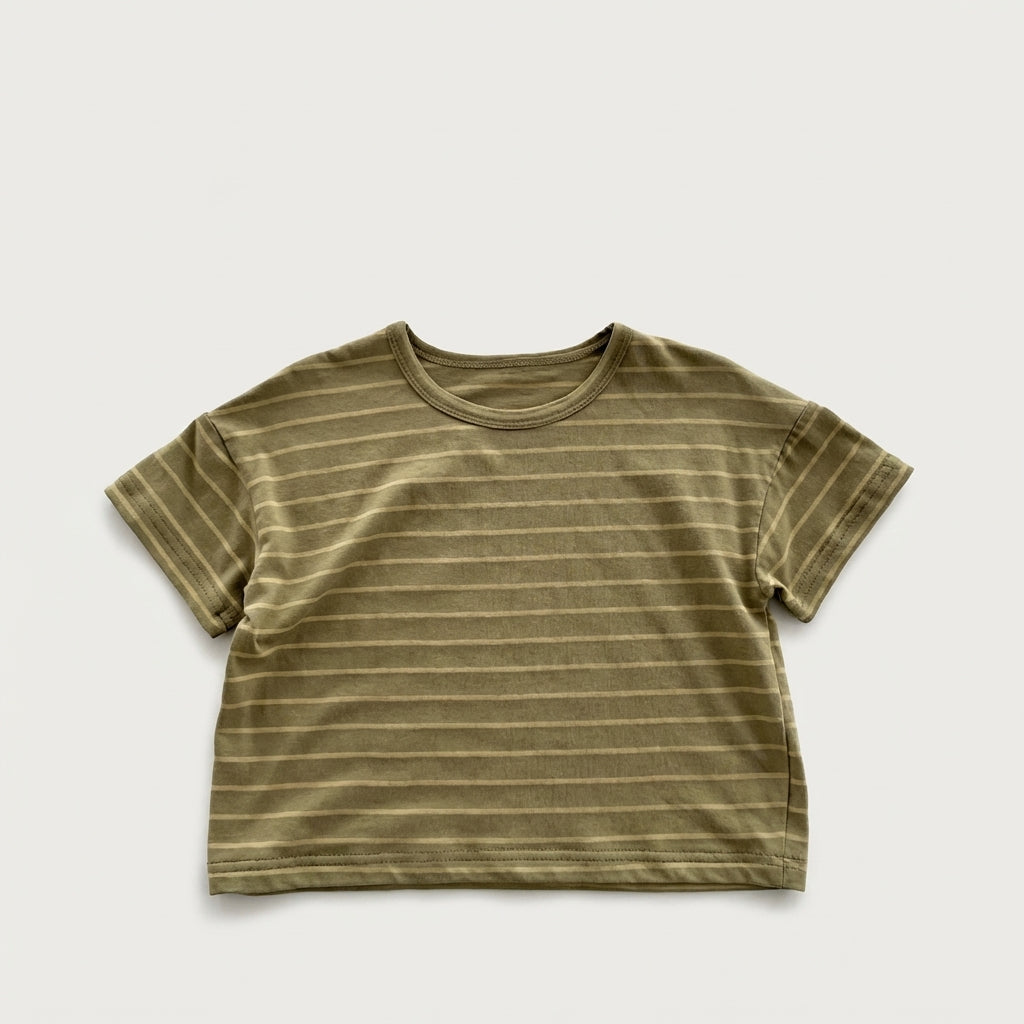 Cotton Stripe Short Sleeve Tee