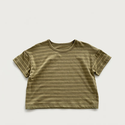 Cotton Stripe Short Sleeve Tee