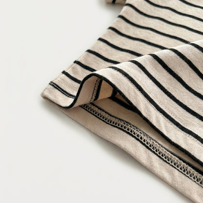 Cotton Stripe Short Sleeve Tee