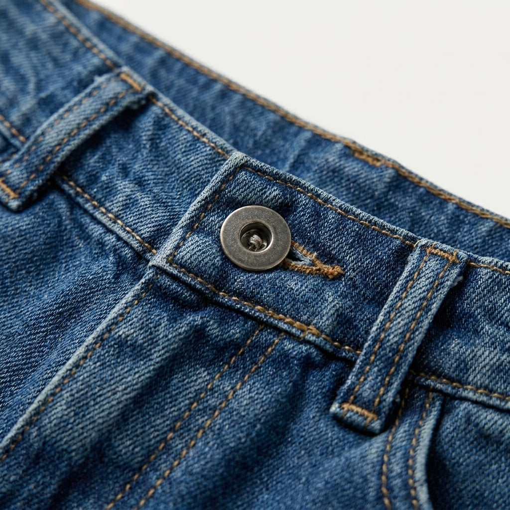 Denim Shirt and Shorts Set