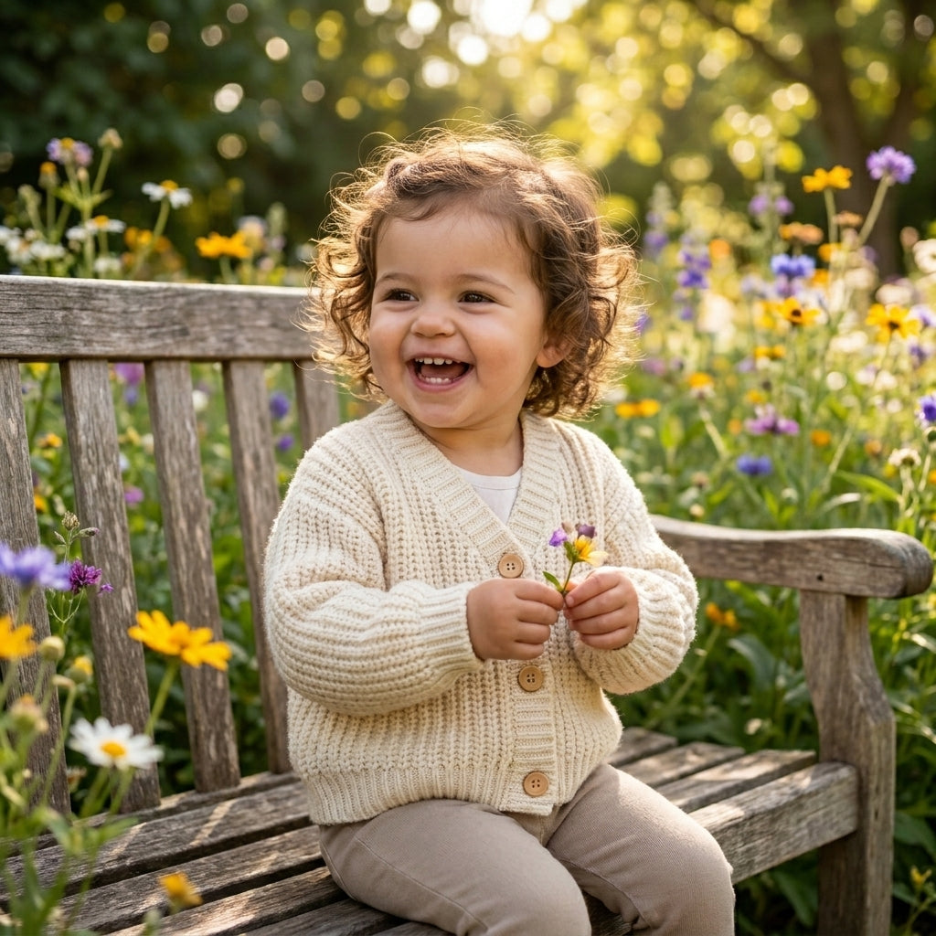 Classic Knit Baby Cardigan