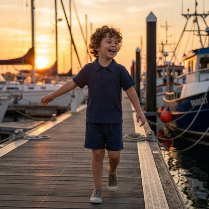 Classic Polo Shirt and Shorts Set