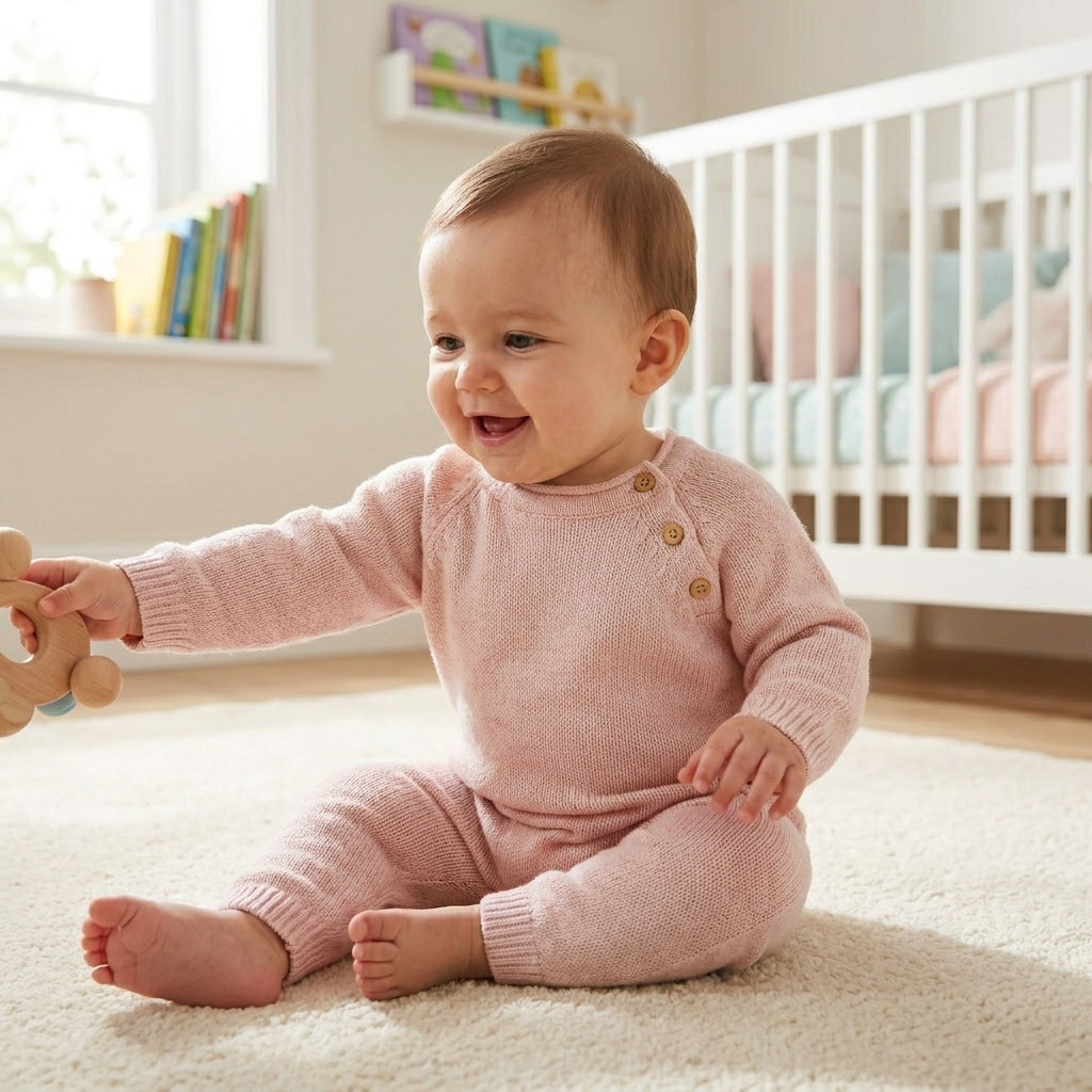 Long Sleeve Baby Knit Jumpsuit