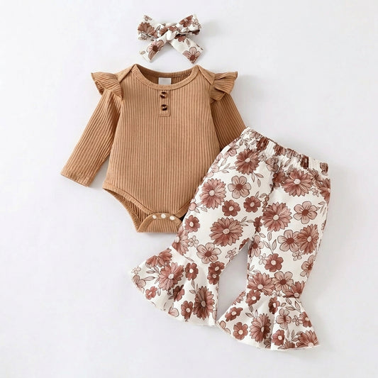 Baby Floral Three Piece Outfit