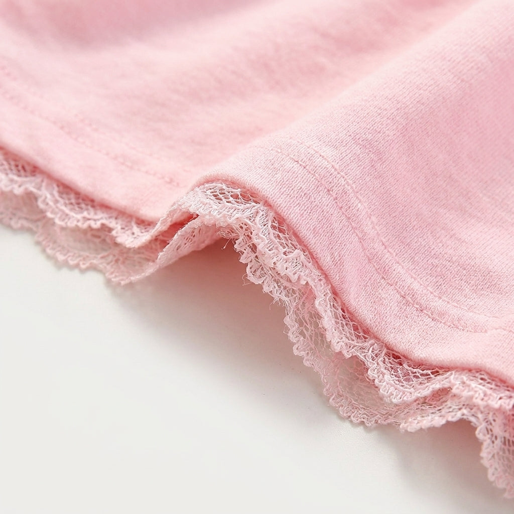 Lace Bow Baby Romper