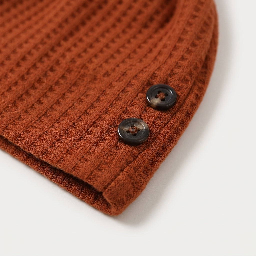 Baby Waffle Knit Jumpsuit Set