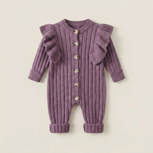 Ruffle Knit Baby Jumpsuit