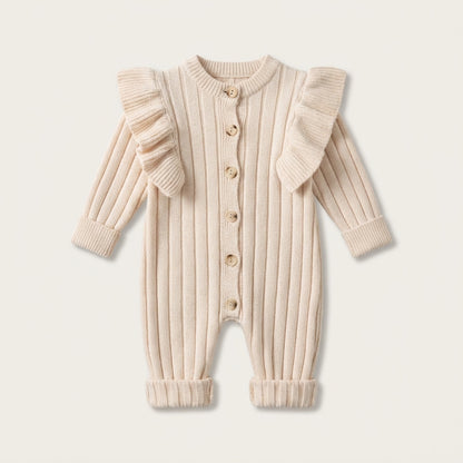 Ruffle Knit Baby Jumpsuit