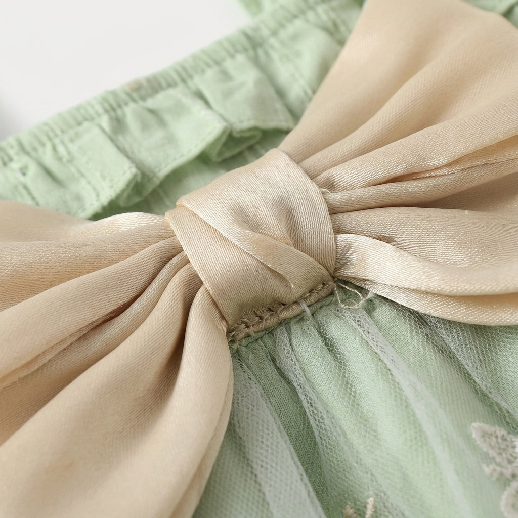 Green Butterfly Baby Dress Set