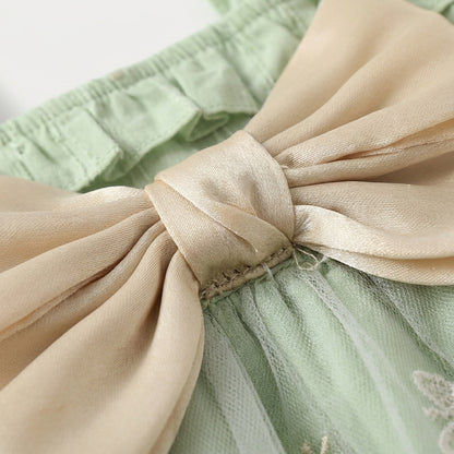 Green Butterfly Baby Dress Set