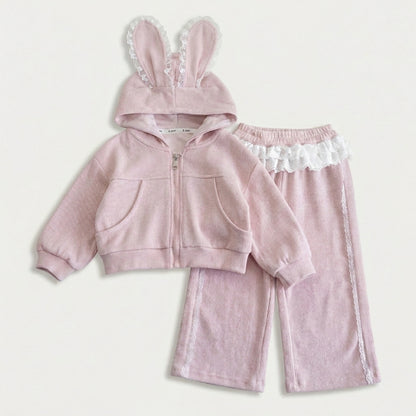 Bunny Hood Jacket and Pants Set