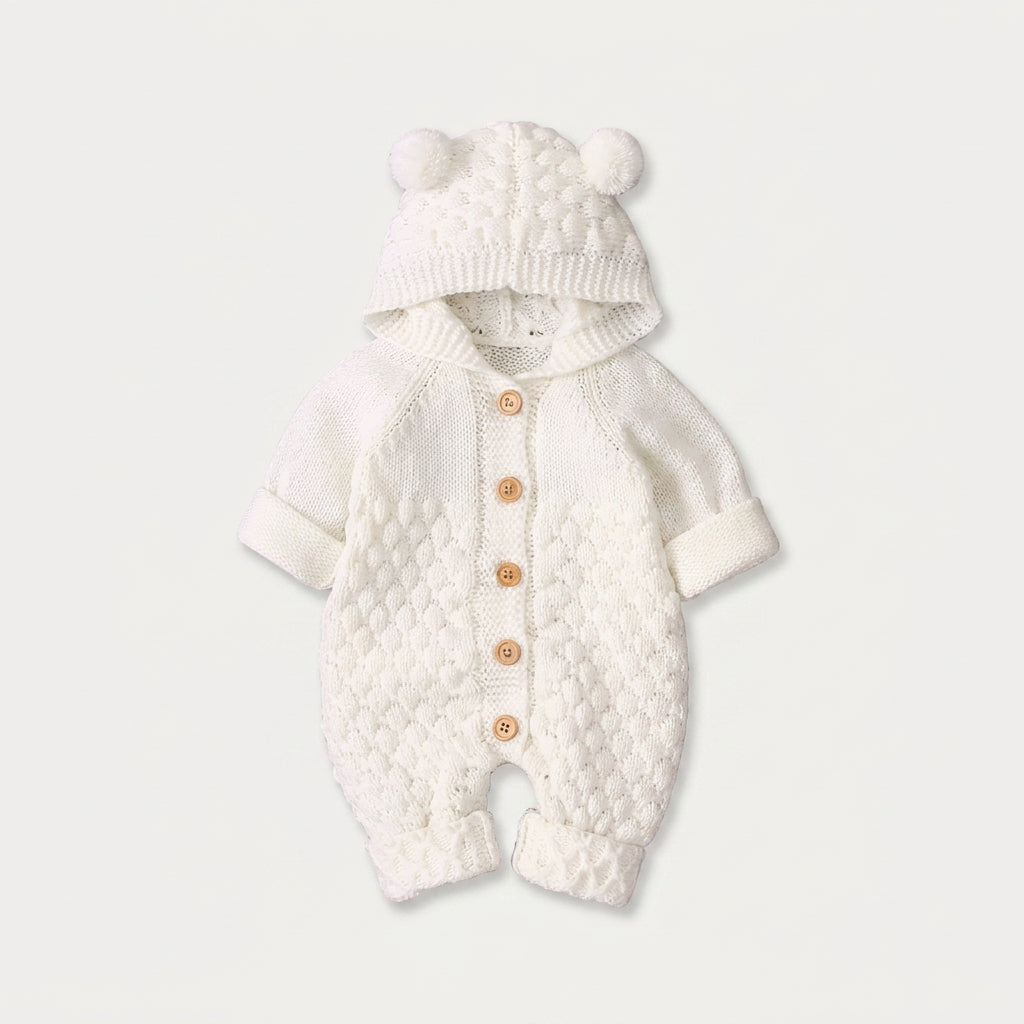 Bear Hood Knitted Romper
