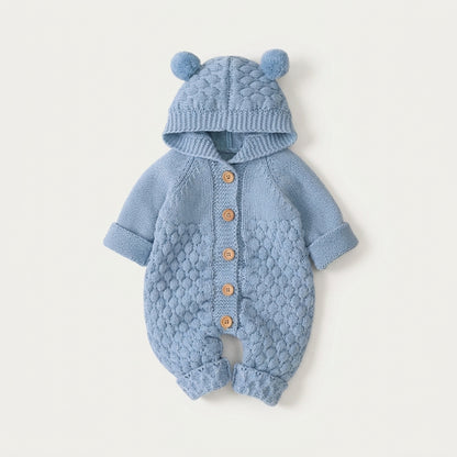 Bear Hood Knitted Romper