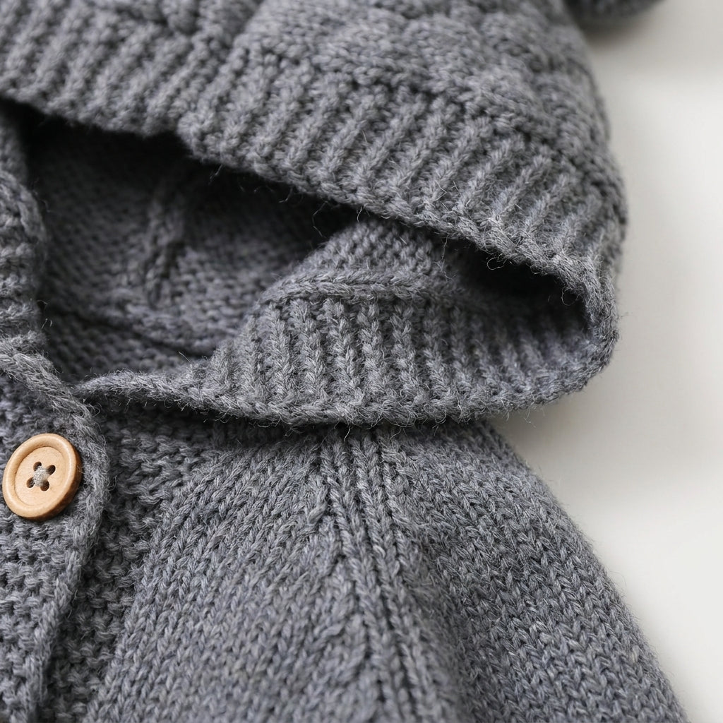 Bear Hood Knitted Romper
