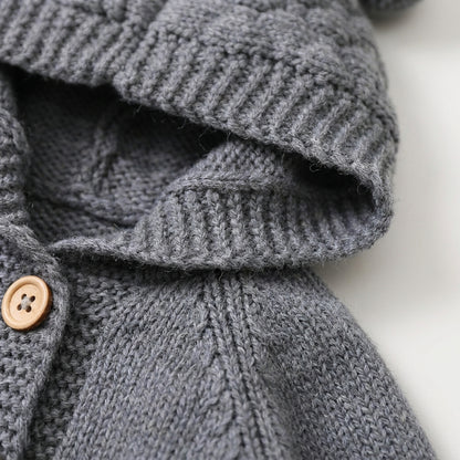 Bear Hood Knitted Romper