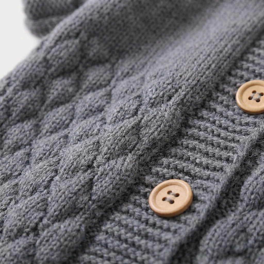 Bear Hood Knitted Romper