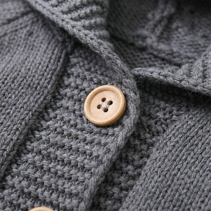 Bear Hood Knitted Romper
