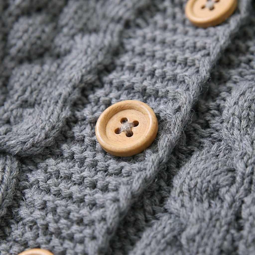 Bear Hood Knit Cardigan