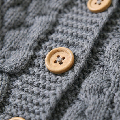 Bear Hood Knit Cardigan